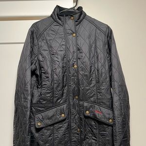Barbour navy womens coat.